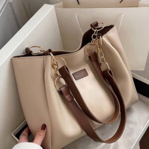 Túi Tote Da Mềm Phối Quai Kép "Fashion & Bag"